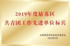 2019年度姑苏区共青团工作先进单位标兵