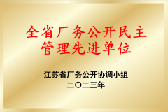 全省厂务公开民主管理先进单位